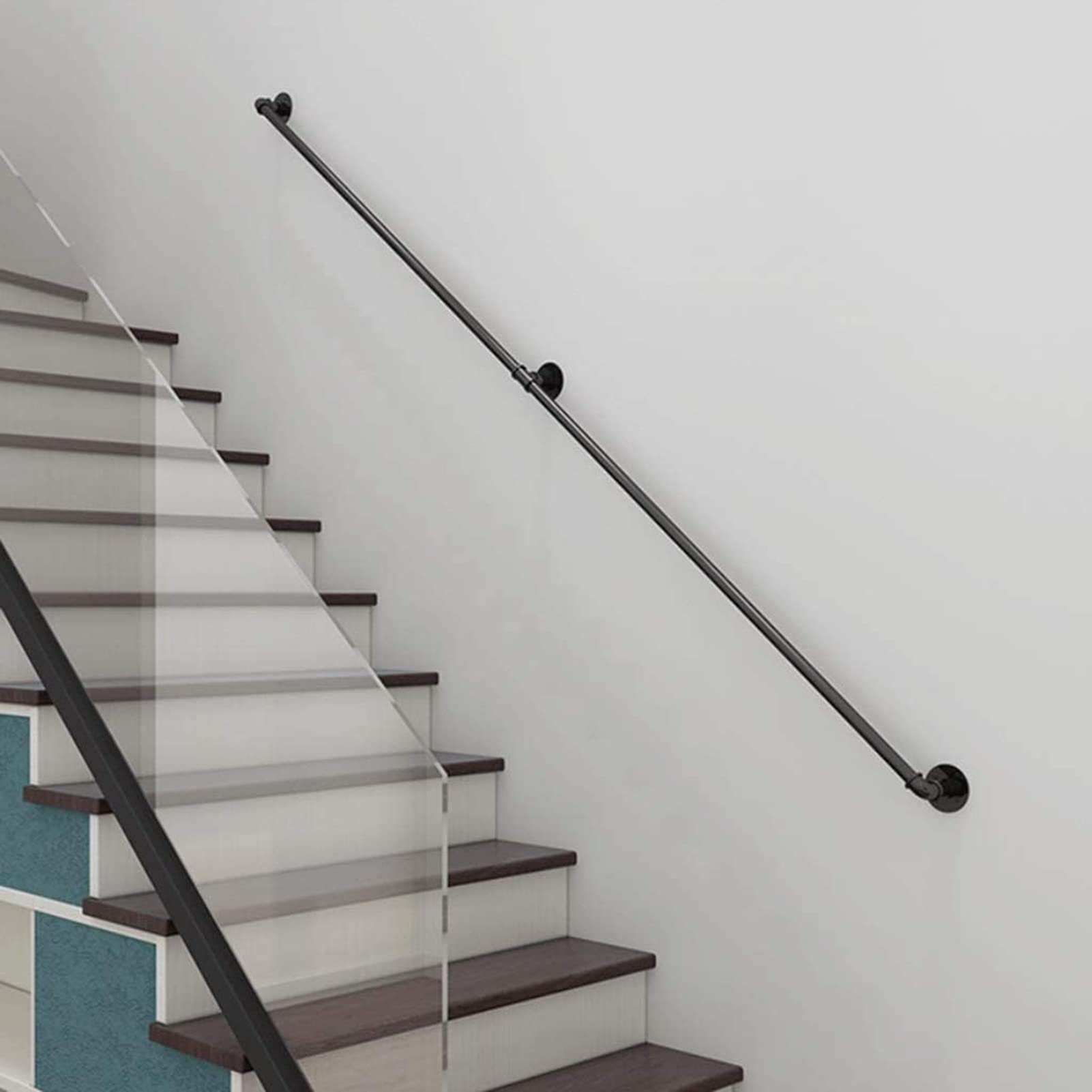 Buy Stair railing Handrail,Retro Industrial Wrought Iron Balustrade