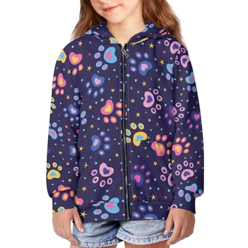 Image of Unisex Zipper Sweatshirt Boys Girls Hooded with 2 Pocket Pullover Hoodies for 6-16Y Kids