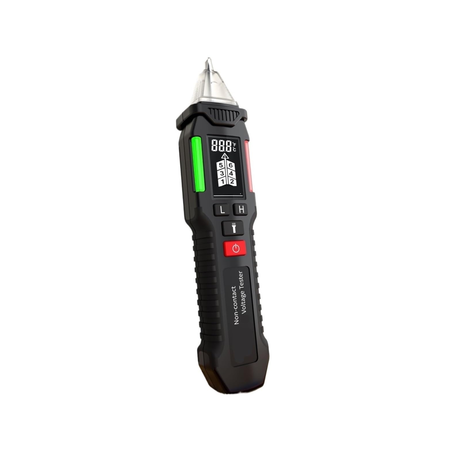 Comprobador de voltaje, Comprobador De Tensión Sin Contacto Con Sensibilidad Ajustable, Pantalla LCD Y Detector Rotura Cables,Herramienta eléctrica automotriz