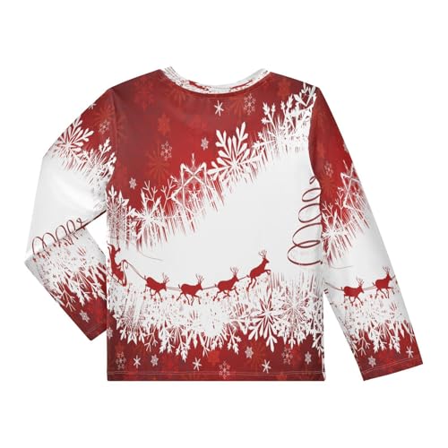 Boys Rash Guard Swim Shirt Long Sleeve UPF+ 50 Sun Shirts Quick Dry Shirt Christmas for Toddler Kids2