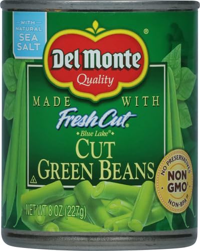Image of Del Monte Fresh Cut Blue Lake Cut Green Beans, 8 oz. Can, Canned Vegetables (Pack of 6)