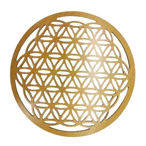 VADEINCIENSO Simbología Sagrada Tallado en DM, Adorno Decoración de Pared Esoterismo Amuletos Meditacion Accesorios (30 CM, FLOR DE LA VIDA)