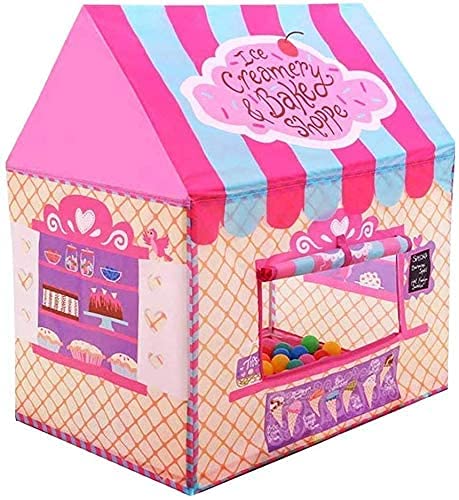 AMERTEER Kids Play Tent Princess Castle Portable Playhouse Children's Party Tents Kids Game House for Indoor Outdoor Game Pink