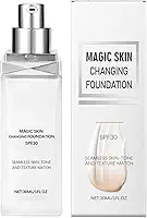 Base Fundente Que Muda De Cor | Base Com Cor Que Muda Para Pele Madura,Creme Corretor De Tom Com Cobertura SPF 30 E Brilho Para Mulheres