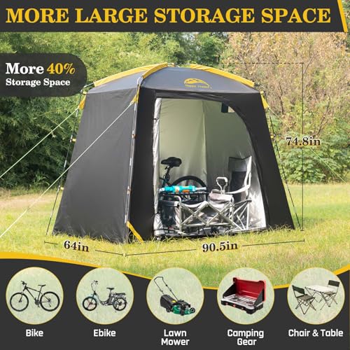 Image of Happy Travel Bike Storage Shed Tent, Waterproof Portable Bicycle Cover Shed
