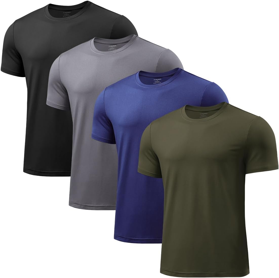 Arjen Kroos Men's Quick Dry Gym T-Shirts Multipack Workout Short Sleeve Shirts Athletic Running Undershirts