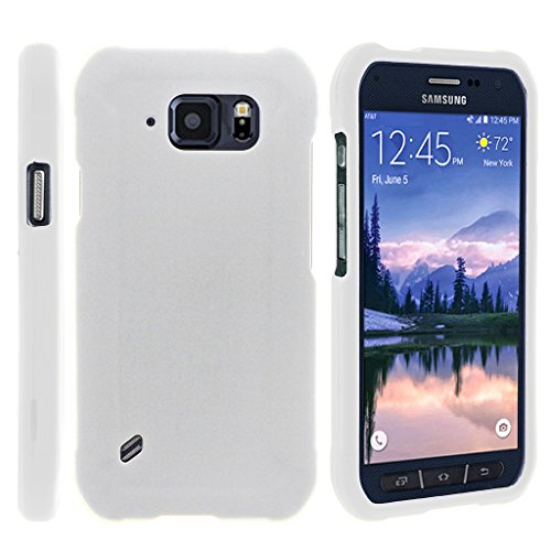 Compatible with Samsung Galaxy S6 Active Case | G890 [Slim Duo] Hard Shell Snap On Case Fitted Protector Matte on White Ocean Beach by TurtleArmor - White