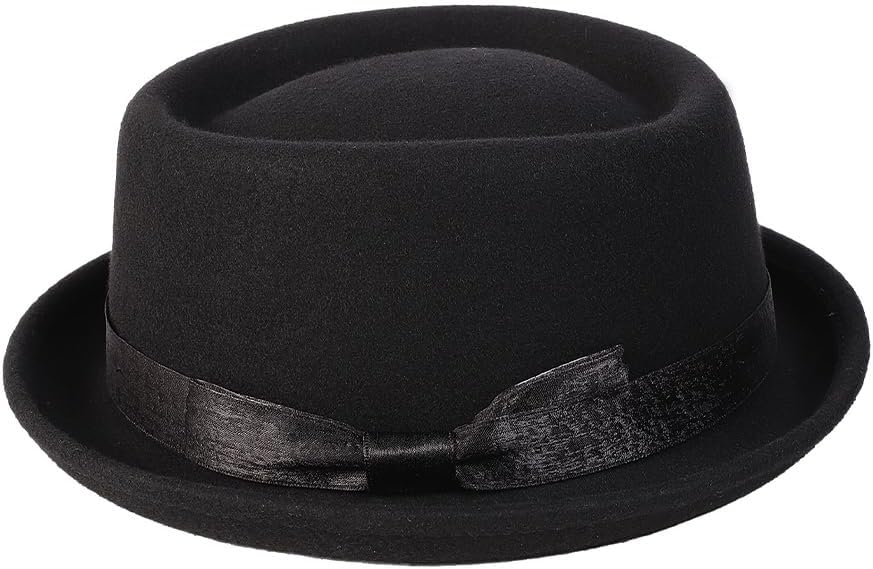 Pork Pie Hat - Men's Brown Wool Felt Fedora - Heisenberg Hat - Classic Style - Spring, Fall - Size M (58cm) - Image 2