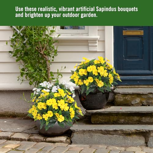 2 Pieces Artificial Flower Impatiens for Balcony Garden Bonsai Decoration image 7