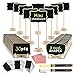 Tischkarten Kleine Tafeln mini Karten Set 30x Stehende Kreidetafel mit Löschbar Kreidemarker, Tafeletiketten, Putzlappen für Preisschilder Bäckerei, Café, Hochzeitstisch, Festtafel, Küche Dekoration