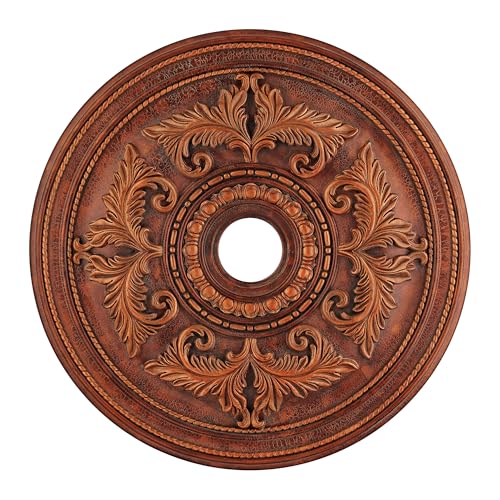Image of Livex Lighting 8210-30 Ceiling Medallion, Crackled Greek Bronze Medium