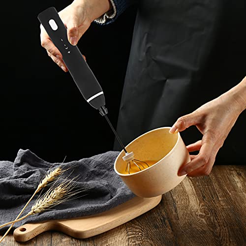 Espumador de Leche, Batidor de Huevos Eléctrico 6300~13000RPM Negro Multifuncional para Cafetería para Pastelería - Imagen 4
