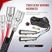 Nilight Wiring Harness Kit Nylon 14 AWG 2 Leads 12 V On Off Switch Power Relay Blade Fuse for LED Light Bar Off Road Lights on Cars Jeep Boat Trucks