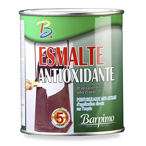 Barpimo - Esmalte Antioxidante - Color Negro - Formato de 750 ml - Acabado Brillante - Gran Poder de Cubrición - Indicada para Superficies Metálicas - Aplicación Sencilla Cover