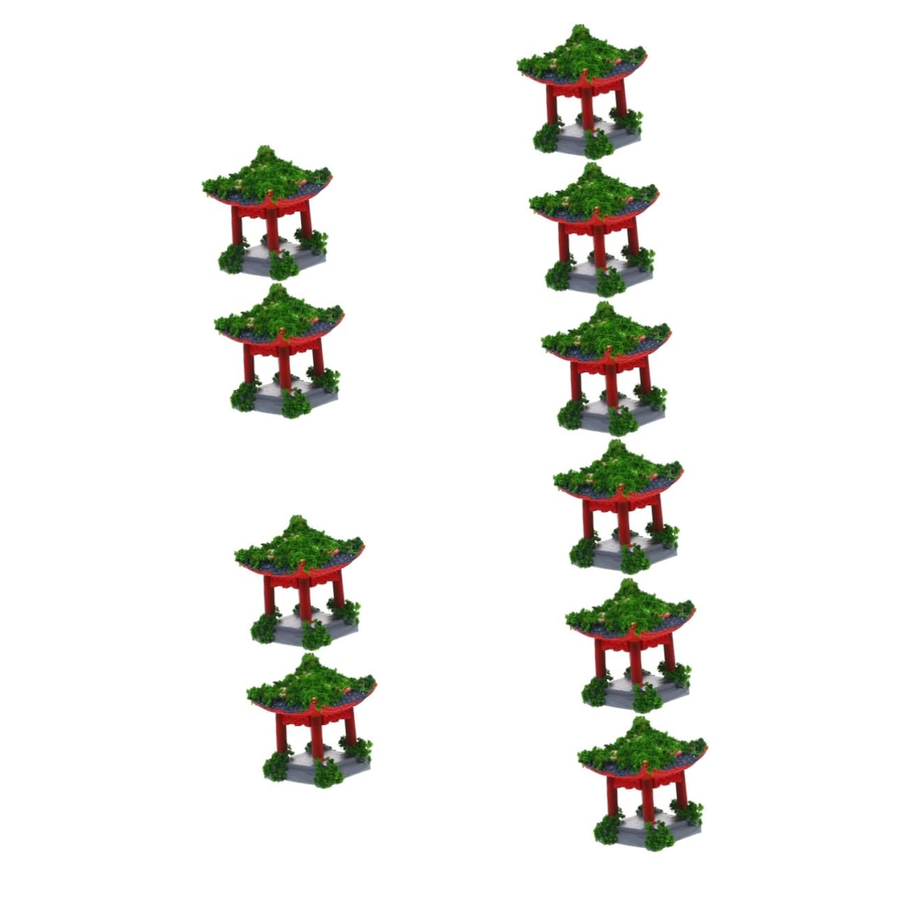 Miniature Pavilion Décor de Jardin Vintage et Statuettes pour Aménagements Paysagers Extérieurs