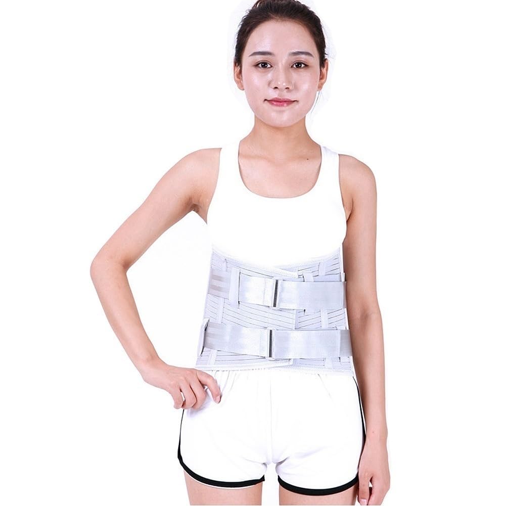 Cinturón De Soporte Lumbar, Refuerzo Lumbar con Tiras De Aluminio Curvadas, Paneles De Malla Transpirable, Correas De Gancho Y Bucle Ajustables Dobles (Size : XL)