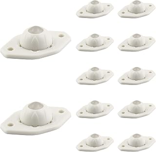 Moicstiy 20Pcs Self Adhesive Wheels, Plastic 360° Rotation Ball Caster Mini Fixed Wheels ABS Small Box Caster Wheel Non Swivel Casters for Bin Storage, Toy Car, DIY
