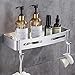 Produktbild GERUIKE Duschkörb Ablage Selbstklebender Kleber Badezimmerregal Badregal Badezimmer Wandablage Ohne Bohren Aluminium Matte Silber