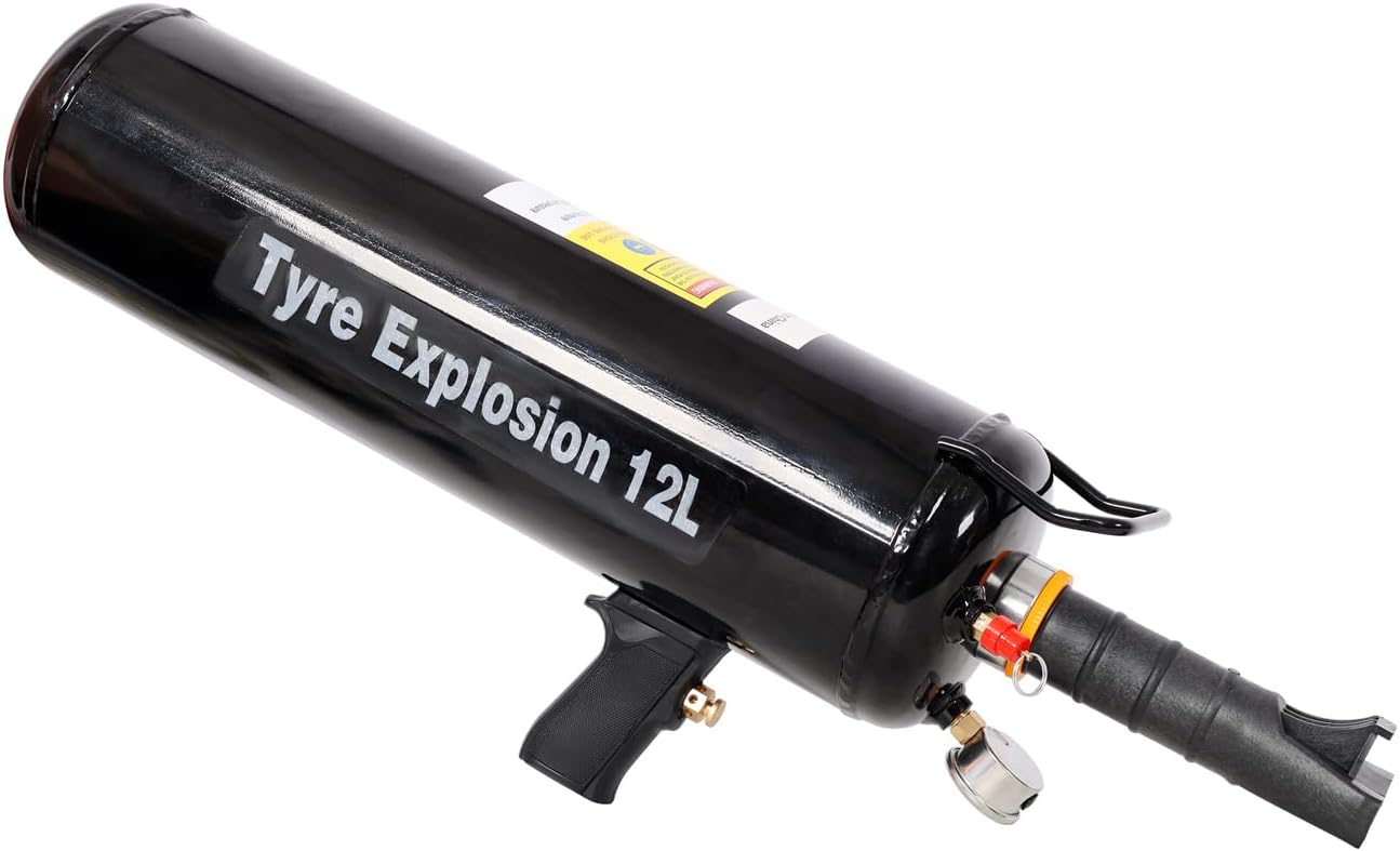 12L/3.2 Gallon Bead Seater Portable Tire Inflator Tool, Air Tire Blaster, Handheld Bead Bazooka, Operating Pressure for Motorcycle ATV Car and Automobile Repair