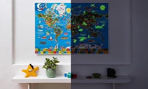 Erlebniskarte „Nachtleuchtkarte“: mit Metall-Beleistung: Poster Metall - beleistet