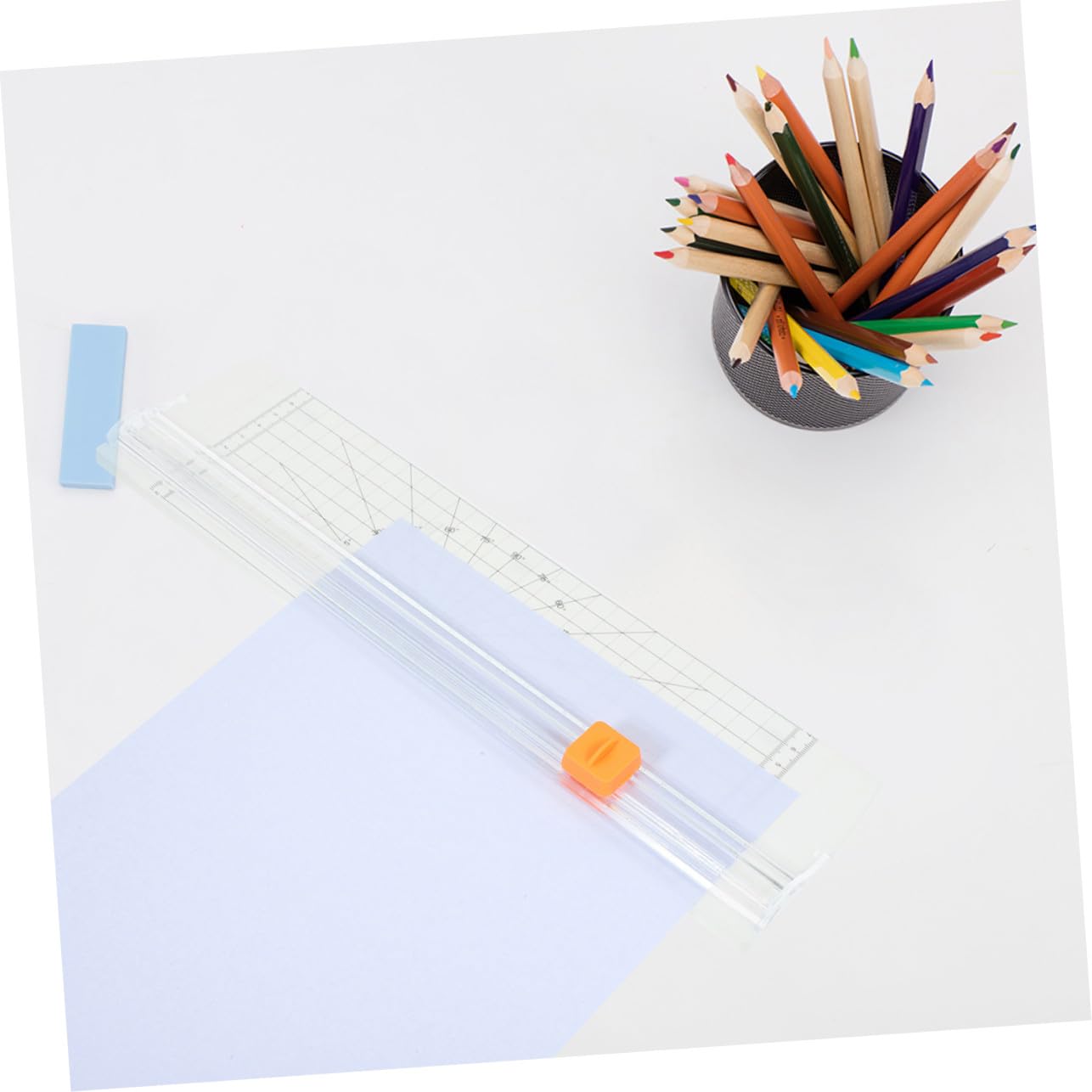 SHINEOFI 2 Pezzi Taglierina Carta Portatile Mini Carta per Scrapbooking Foto e Progetti Creativi e Facile Usare per Adulti Design con Lama Protetta