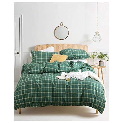 Houseri Green Plaid Comforter Set