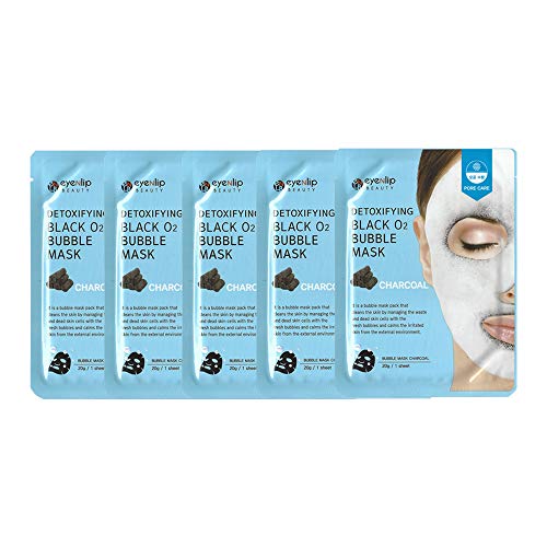 Eyenlip detoxifying black o2 bubble mask charcoal 20g 5pcs