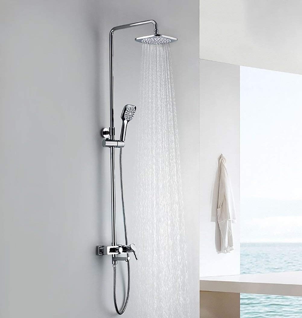 Shower Bath Stainless Steel and Copper Shower Shower Shower Shower Shower 8 inch Rectangular Rectangular Rectangular Shower Shower Set Warm and Cold Water Water Battery Single