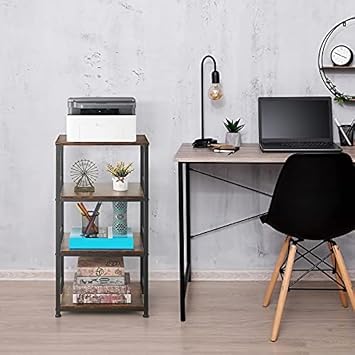 Kitchen Island Cart, Rolling Cart with Storage, 4 Tier Farmhouse Serving Car Mobile Kitchen Island