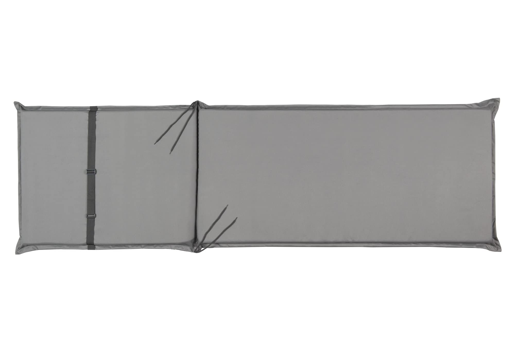 sunnypillow 2 Cuscini per Lettino 190 × 60 – Materassino per Sdraio da Giardino, Spesso 9 cm – Outdoor, Impermeabile, Resistente ai Raggi UV – Cuscino per Lettino Prendisole e Sedia a Sdraio – Grigio
