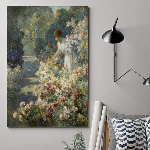 Toile Abbott Fuller Graves Mer de fleurs 60 x 90 tableau floral impression - 4