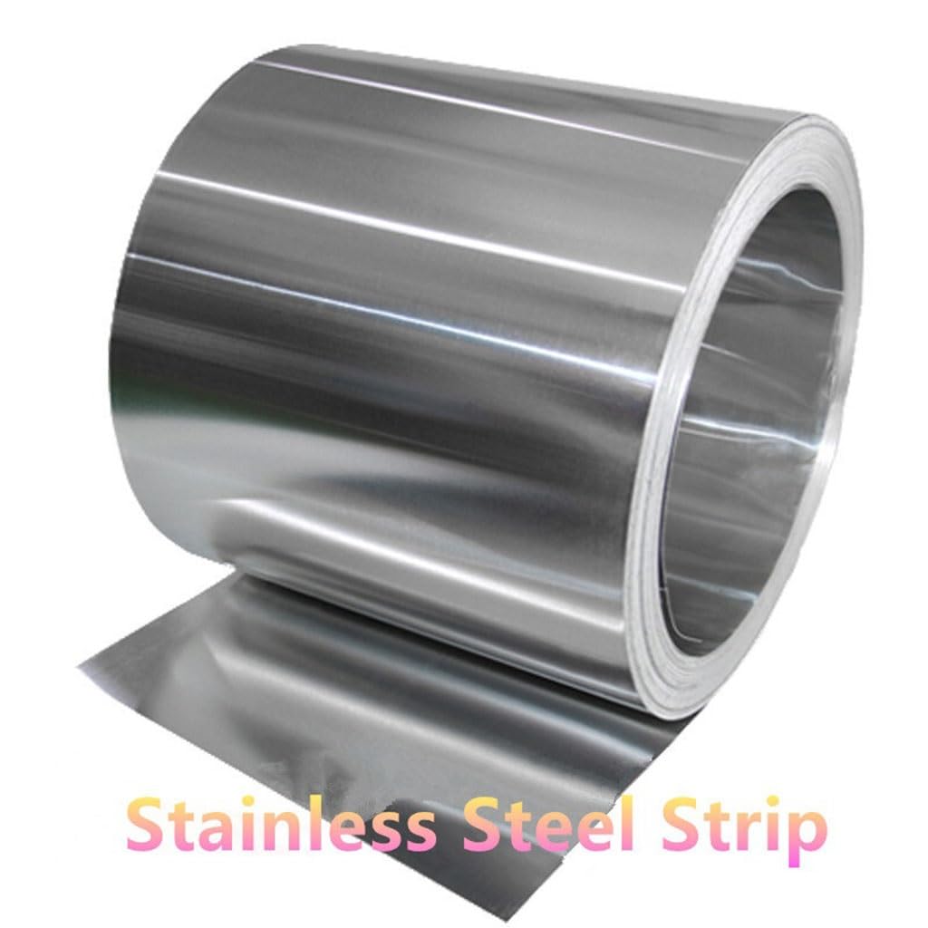 Edelstahlband, Dicke 0,1 Mm ~ 1,0 Mm, Breite 40–50 Mm, Länge 1000 Mm, 304 Stahlblech, Dünne Stahlplatte/Folie, Korrosionsbeständigkeit, 1 Stück(1.0mm,50mmx1000mm)