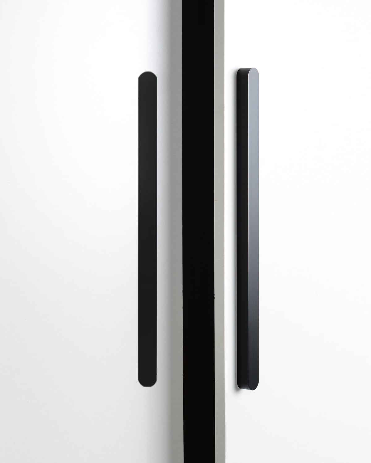 5 Pack Matte Black Pulls for Cabinets Modern Closet Door Pulls Black Kitchen Door Handles 12.6 Inch Hole Center Modern Drawer Pull Bar Handles