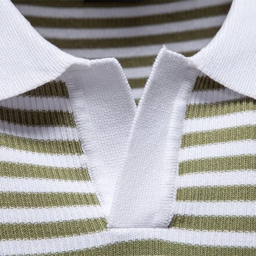 Polo rayé homme à manches courtes et col contrasté coupe classique - 7