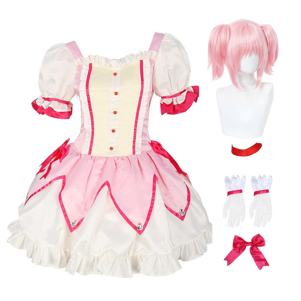 Anjinguang KanameMadoka Cosplay Costume Anime Cosplay Clothing Uniform Full Set Dress Up Halloween Carnival Party Outfit for Women — image 1