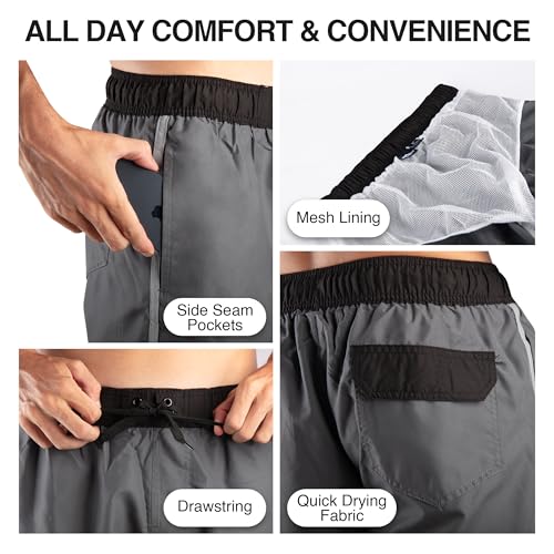 Image of Kanu Surf Men's Big Viper Extended Size Stripe Swim Trunk