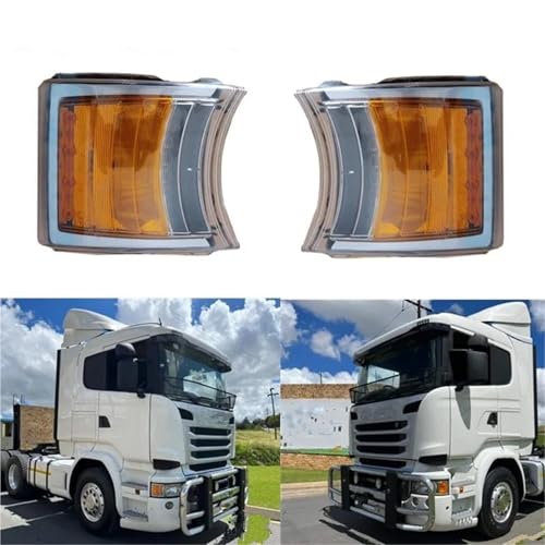 Luces LED de señal de giro con DRL para camiones Scania P230, G480 y R480, par de indicadores OEM 2