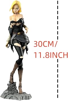 DBZ Android 18 Figure, Statue Anime Android 18 Lazuli Standing Pose Figure Two Head Cosplay PVC Collectible Model Statues 11.8''