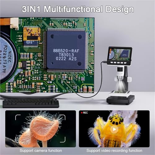 Microscope numérique pour observation des circuits et nature avec écran LCD 1080P