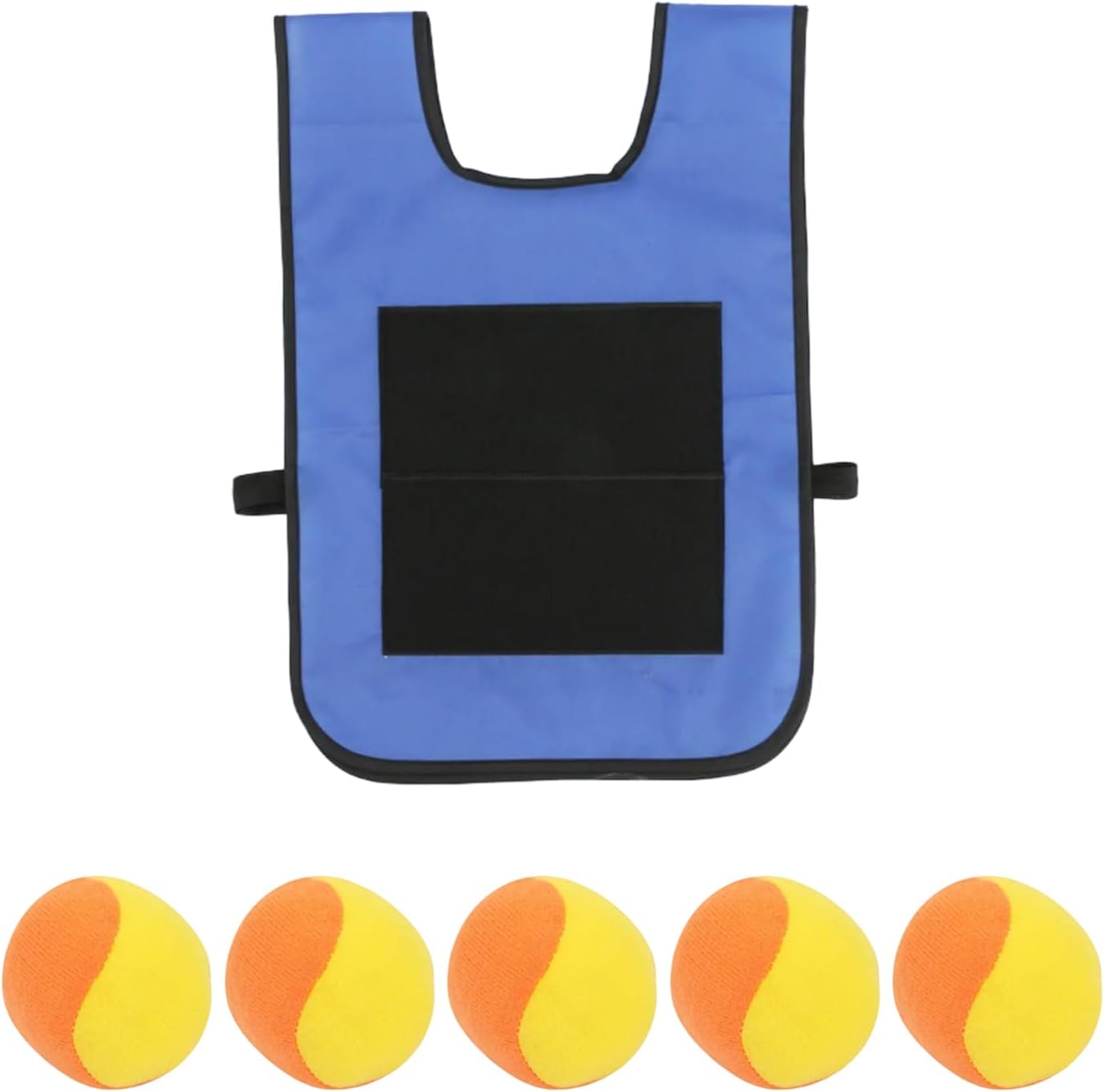 Adjustable adhesive vest with softball for kids parties and family gatherings