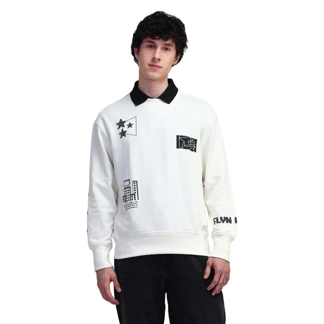 flying machine Men's Relaxed Fit Sweatshirt| Printed-picture-39