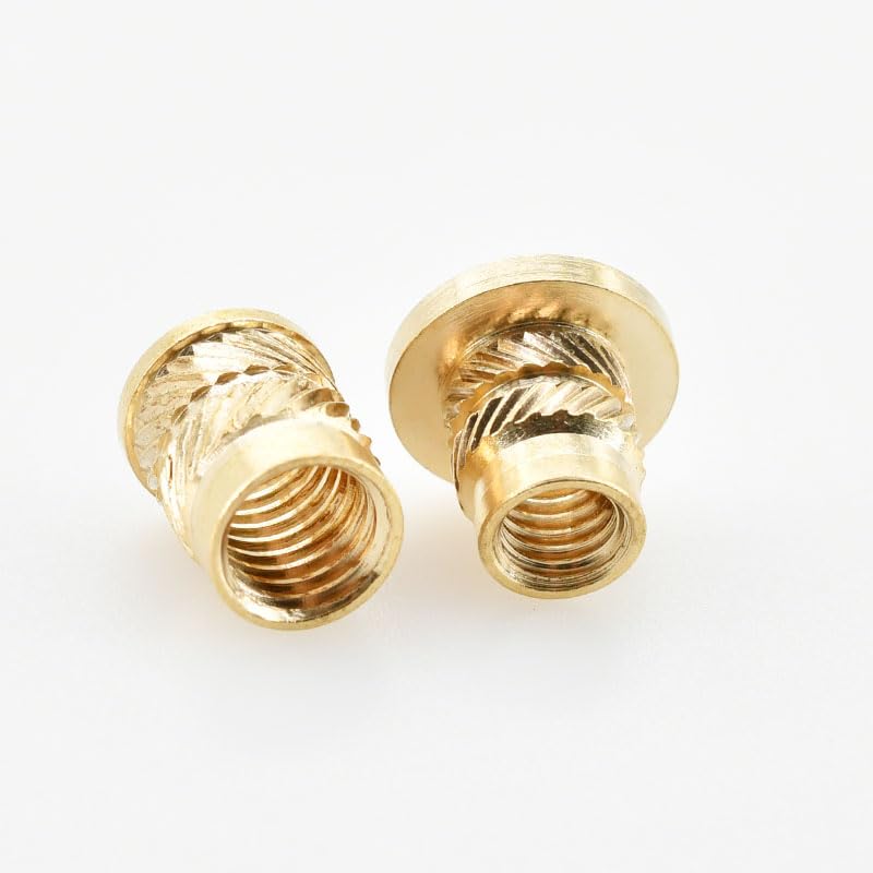 M2 M2.5 M3 M4 M5 M6 M8 Heat Press Insert Nut for 3D Printer Flange Nuts Flange Thread Melting Heat Copper Threaded Inserts(200PCS,M8x12.7x9.6x10.2)