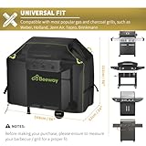 BEEWAY BBQ Cover, Waterproof Barbecue Cover Outdoor fits Gas Grill Weber, Brinkmann, Char Broil - 420D Oxford Fabric, Windproof, Rip-Proof & UV Protection, 168cm x 61cm x 122cm - Image 2