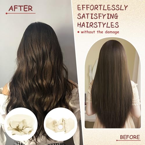 RYTABEE Conjunto de 6 Peças de Modeladores Sem Calor com Faixas de Cetim - Modeladores Noturnos para