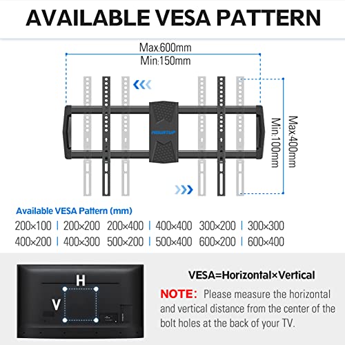 Mountup Ul Listed Full Motion Tv Wall Mount For Most 42-82 Inch Tvs, Wall Mount Tv Bracket With Articulating Swivel And Tilt, Tv Mount Max Vesa 600X400Mm, Holds Up To 100Lbs Fits 16" Studs Mu0028 #TOP1