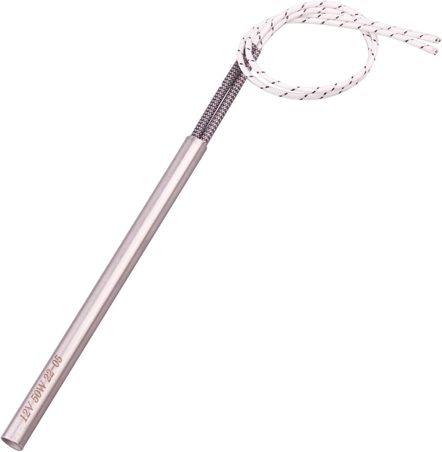 fengpeng DN8 DC 12V Cartridge Heating Element Ignitor Starter 1/4'' Heater for Wood Pellet Stove 50w/75w/100w(100w 10x150mm)