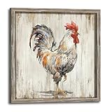 Listo para colgar: la obra de arte de animales de granja viene con accesorios para colgar y ganchos, que son fáciles de montar y mantener. Esta decoración de pared de granja es una verdadera obra de arte que durará mucho tiempo