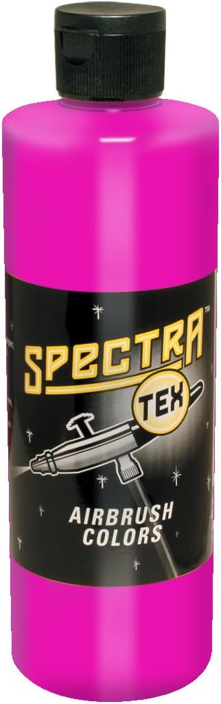 Badger Air-Brush Company Spectra-Tex Airbrush Ready Water Based Acrylic Paint, Neon Fluorescent Wild Berry, 16-Ounce