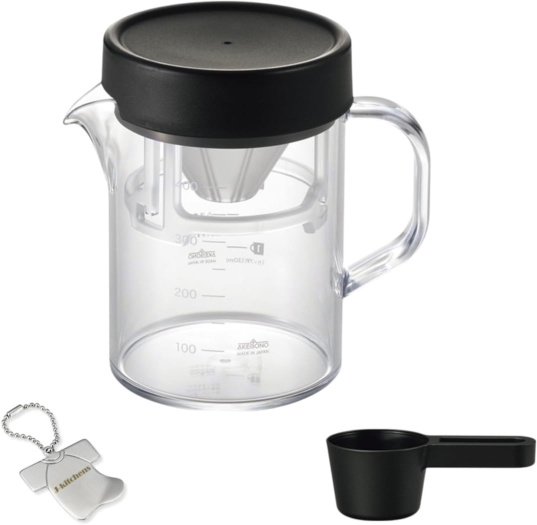 J-kitchens Dining Table Decor, Outdoor, Coffee Dripper, Server, Compact, Black, Made in Japan, Coffee, 13.5 fl oz (400 ml) with Original Tag