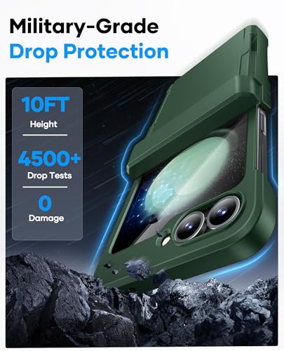 Image of ASAFCASE for Samsung Galaxy Z Flip 5 Wallet Case with Card Holder, Green